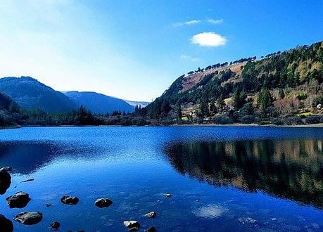 a mountain lake